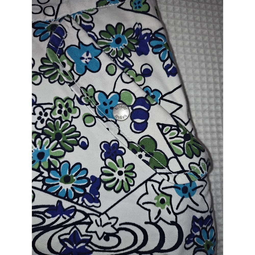 Liz Golf Skort Womens 16 White Blue Green Floral Golf Tennis Skirt Shorts - Picture 11 of 16